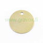 Pet tag brass circle gold 25 mm 10 pcs