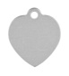 Pet tag aluminium heart silver 32x32 mm 10 pcs
