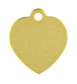 Pet tag aluminium heart gold 32x32 mm 10 pcs