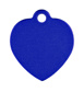 Pet tag aluminium heart blue 32x32 mm 10 pcs