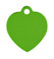 Pet tag aluminium heart green 32x32 mm 10 pcs