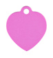 Pet tag aluminium heart pink 32x32 mm 10 pcs