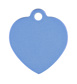 Pet tag aluminium heart light blue 25x25 mm 10 pcs