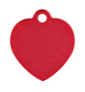 Pet tag aluminium heart red 25x25 mm 10 pcs