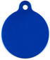 Pet tag aluminium circle blue 38x38 mm 10 pcs