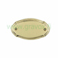 Door plate glossy brass 87x49 mm