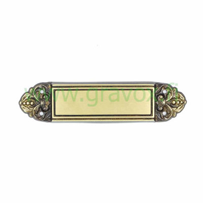 Door plate Rosella brushed brass 140x36 mm