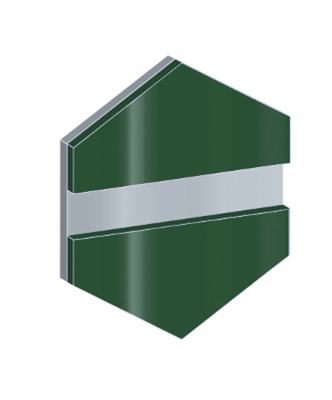 Anodisoitu alumiinikaiverruslevy vihreä 1,0 mm kiiltävä 1000X500 mm
