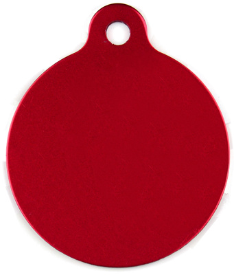 Lemmikkilaatta alumiini pyöreä punainen 25x25 mm 10 kpl