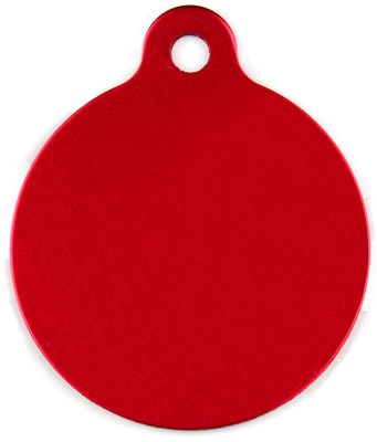 Lemmikkilaatta alumiini pyöreä punainen 38x38 mm 10 kpl