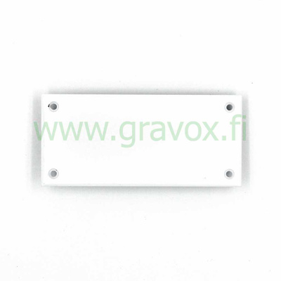 Door plate white brass 120x55 mm