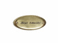 Door plate brass 100x40 mm oval twisted edge