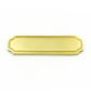 Door plate brass 100x28 mm cut corners edge