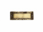 Door plate brass 110x40 mm square edge