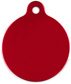 Lemmikkilaatta alumiini pyöreä punainen 25x25 mm 10 kpl
