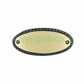 Door plate brass oxidized edge 101x47 mm