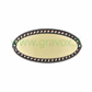 Door plate brass bronze edge 166x78 mm