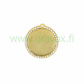 Pet tag LuxLine aluminium circle gold with diamonds 25 mm 1 pcs