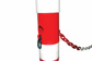 Pysäköintitolppa punainen-valkoinen heijastimilla 120 cm 4 kg